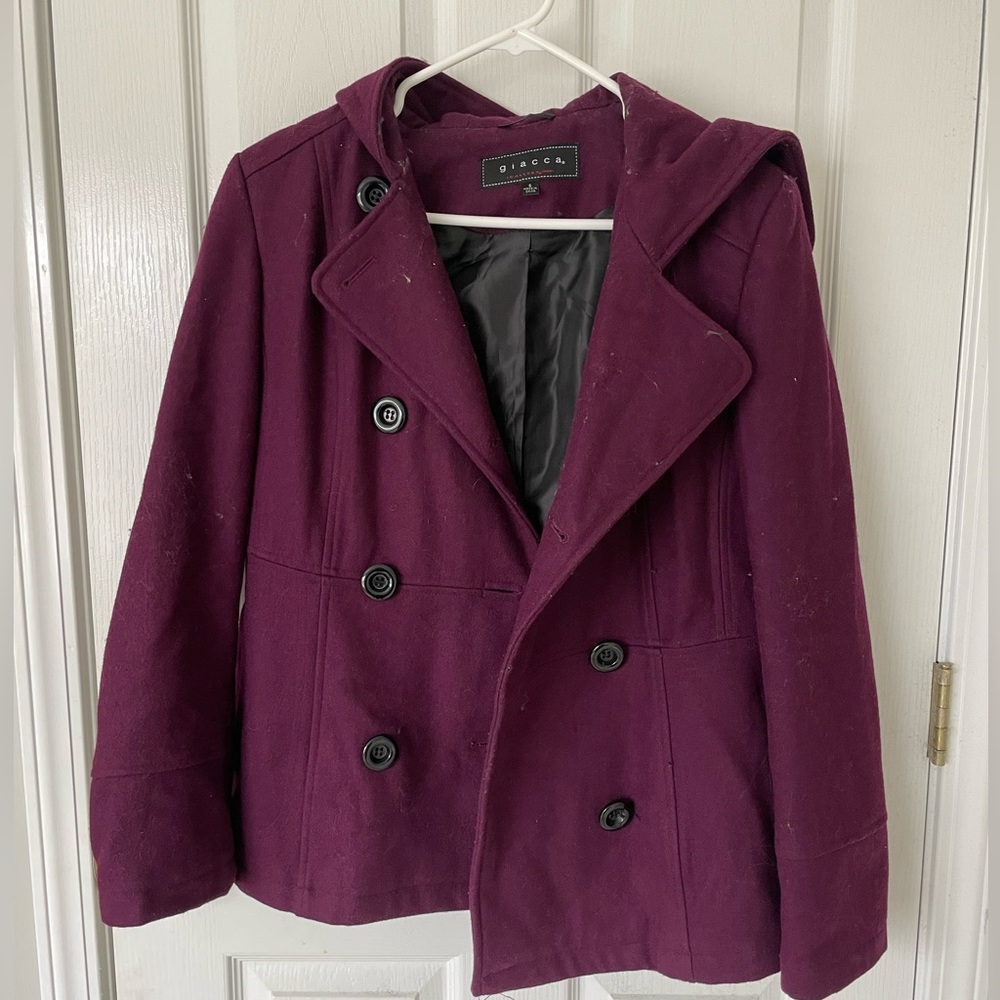 Women’s pea coat in purple